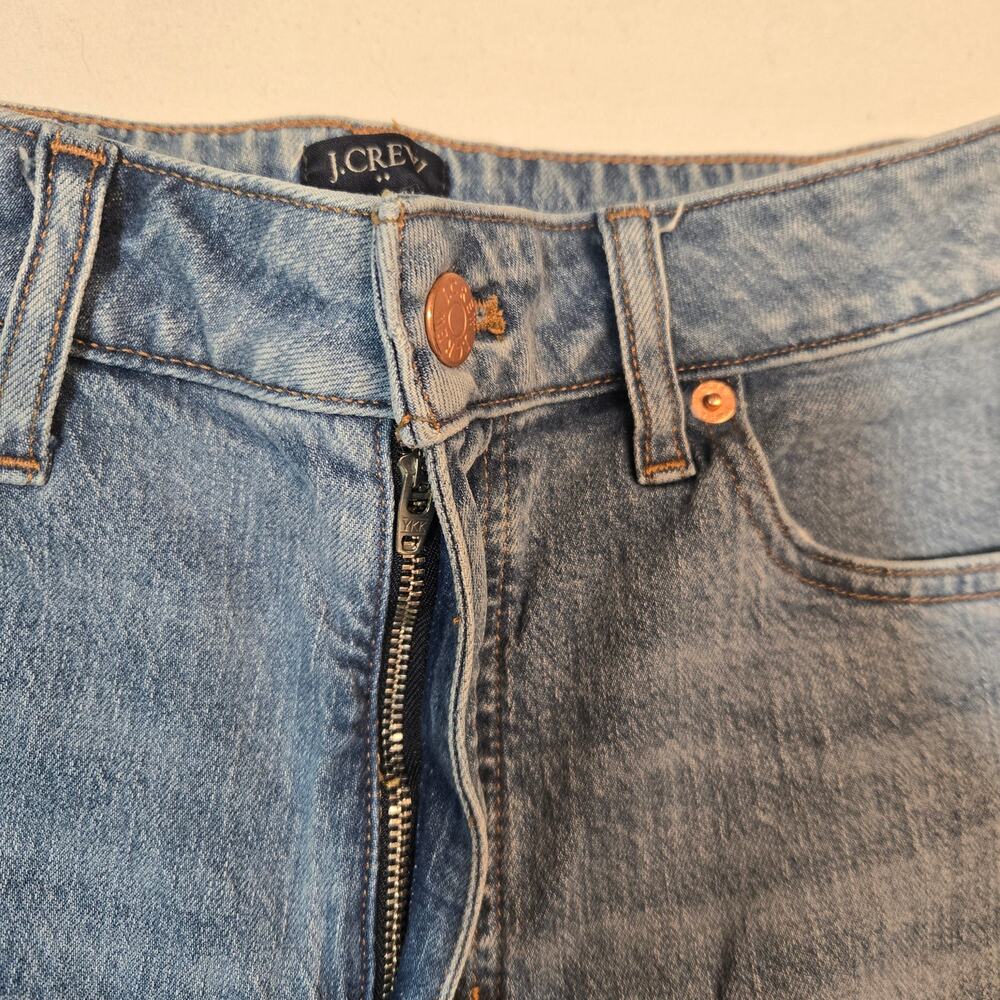 J.Crew Wide Leg Crop Jeans Womens 27 Blue Medium Wash Cropped Raw Hem Denim - Picture 5 of 6
